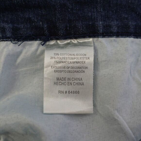 Company 81 Stone Wash Wiskering Denim Blue Jeans 38/34 Mid Rise Factory Distress - Picture 8 of 8